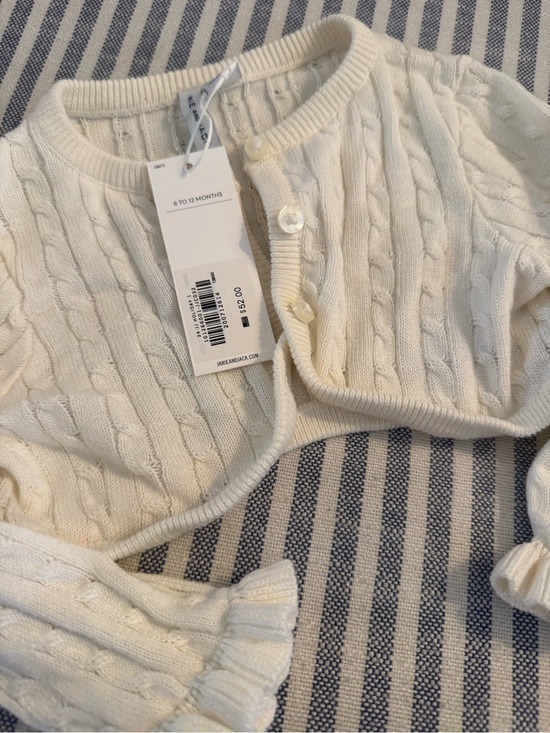 Janie and Jack Sweaters - Baby Cable-Knit Cardigan Sweater - Cream